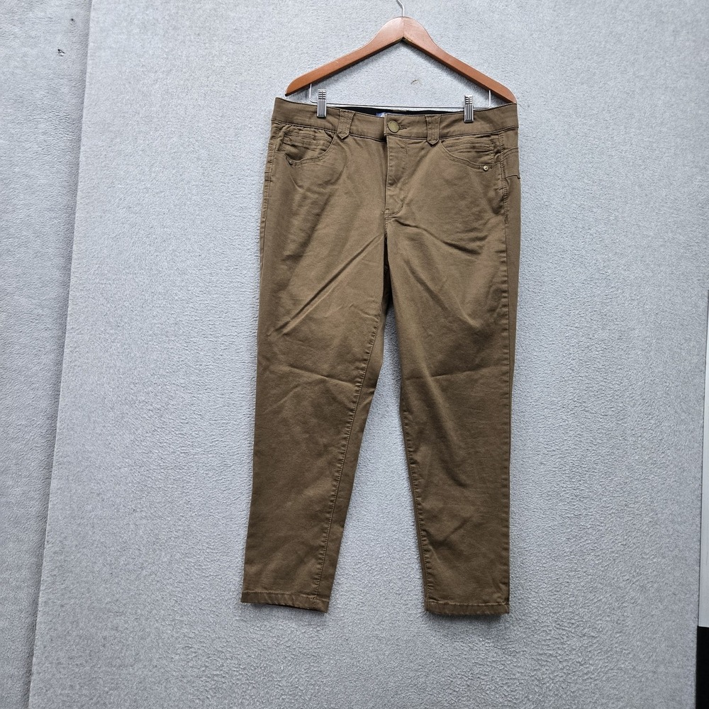 Democracy Women Pants 16 Brown "Ab"solution Colored Ankle Skimmer 25" Inseam